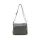 Женская кожаная сумка VEZZE 1355H серая с замшей Женская кожаная сумка VEZZE 1355H серая с замшей