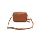 Женская кожаная сумка кросс-боди VEZZE 2386 рыжая Женская кожаная сумка кросс-боди VEZZE 2386 рыжая
