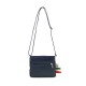 Женская кожаная сумка VEZZE 2582 синяя с замшей Женская кожаная сумка VEZZE 2582 синяя с замшей