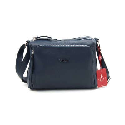 Женская кожаная сумка VEZZE 1355M синяя