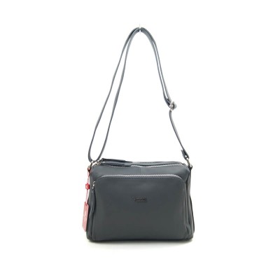 Женская кожаная сумка VEZZE 1355M серая