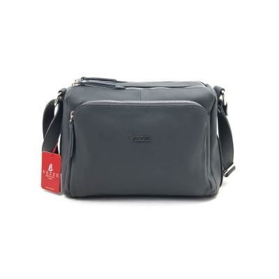 Женская кожаная сумка VEZZE 1355M серая