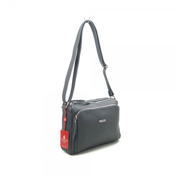 Женская кожаная сумка VEZZE 1355M серая Женская кожаная сумка VEZZE 1355M серая