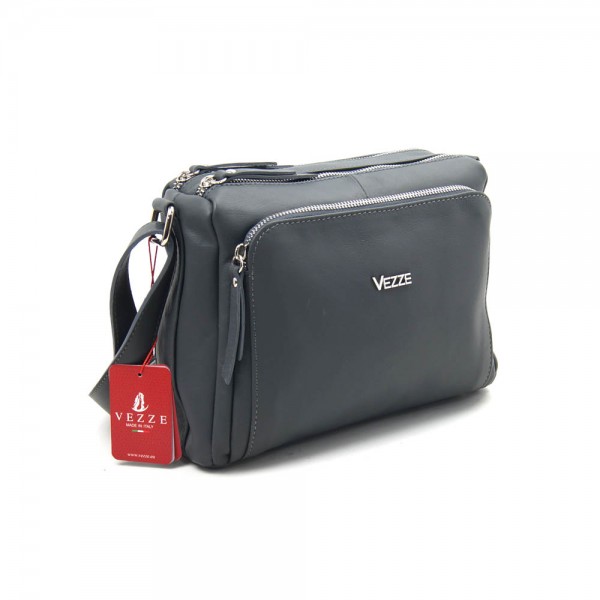 Женская кожаная сумка VEZZE 1355M серая Женская кожаная сумка VEZZE 1355M серая