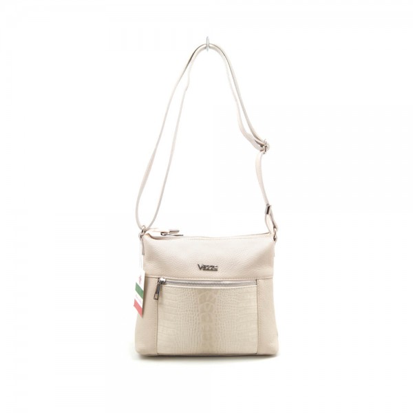 Женская кожаная сумка VEZZE 2327 светло-бежевая