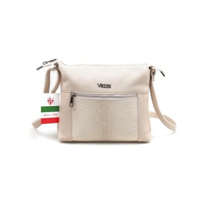 Женская кожаная сумка VEZZE 2327 светло-бежевая