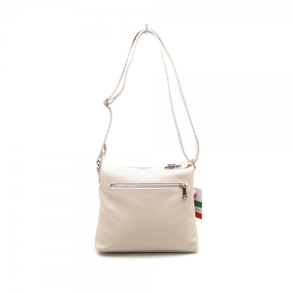 Женская кожаная сумка VEZZE 2327 светло-бежевая