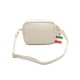 Женская кожаная сумка кросс-боди VEZZE 2387 светло-бежевая