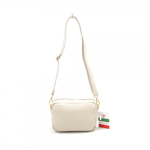 Женская кожаная сумка VEZZE 2342 светло-бежевая