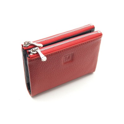 Женский кожаный кошелек Vermari 9949-1806 красно-черный