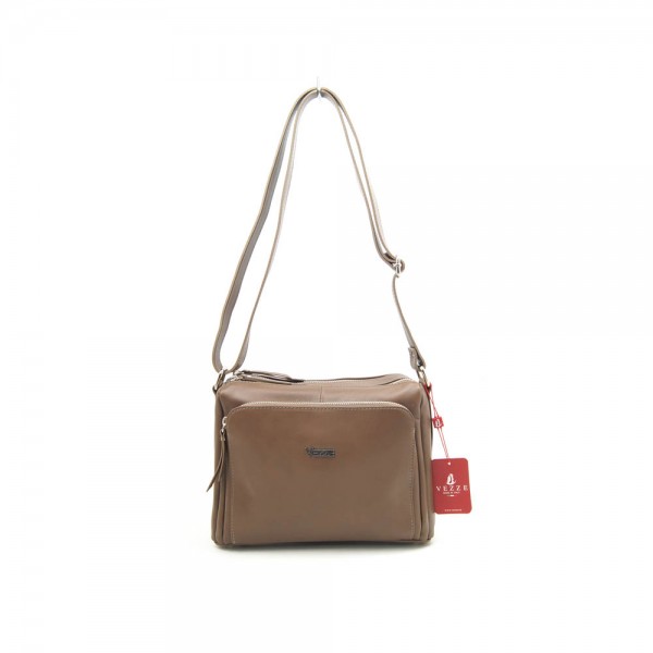 Женская кожаная сумка VEZZE 1355M тауп