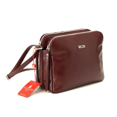 Сумка кожаная кросс-боди VEZZE 1420 бордовая Сумка кожаная кросс-боди VEZZE 1420 бордовая