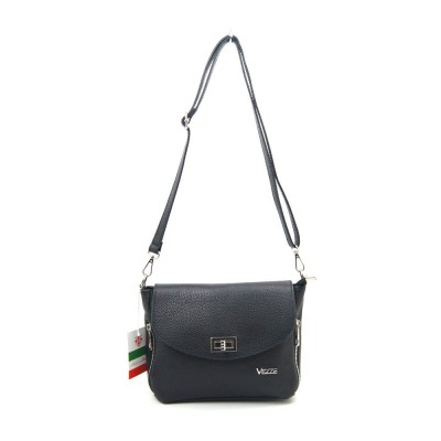 Женская кожаная сумка кросс-боди VEZZE 2549 черная