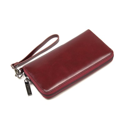 Женский кожаный кошелек-клатч Hassion (73022-10202) wine Женский кожаный кошелек-клатч Hassion (73022-10202) wine