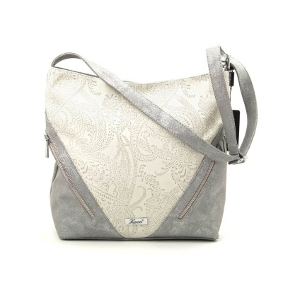 Сумка женская Karen Esta 9340 серебристая Сумка женская Karen Esta 9340 серебристая