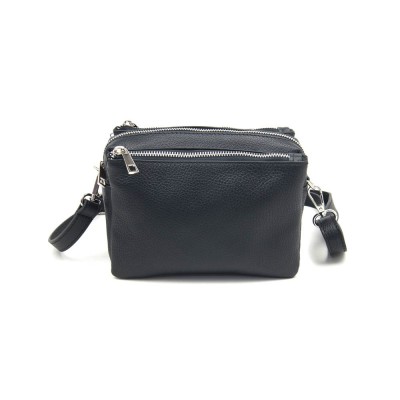 Сумка кожаная кросс-боди VEZZE 2491 черная Сумка кожаная кросс-боди VEZZE 2491 черная