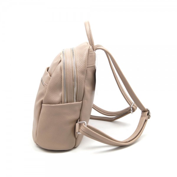 Женский кожаный рюкзак VEZZE 2624 бежевый