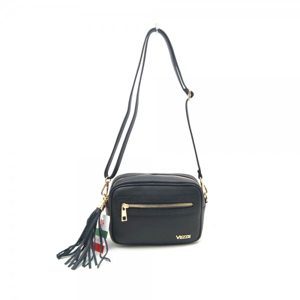Женская кожаная сумка кросс-боди VEZZE 2387 черная Женская кожаная сумка кросс-боди VEZZE 2387 черная
