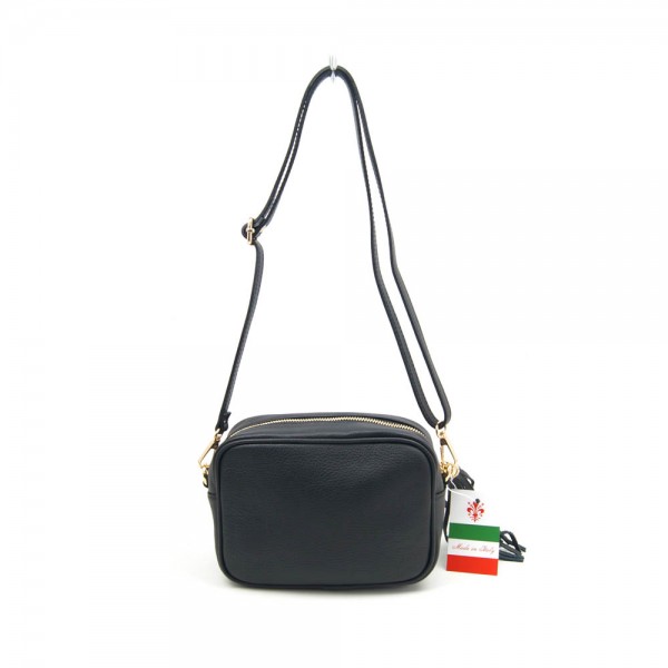 Женская кожаная сумка кросс-боди VEZZE 2387 черная Женская кожаная сумка кросс-боди VEZZE 2387 черная